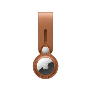 APPLE AIRTAG LEATHER LOOP SADDLE BROWN